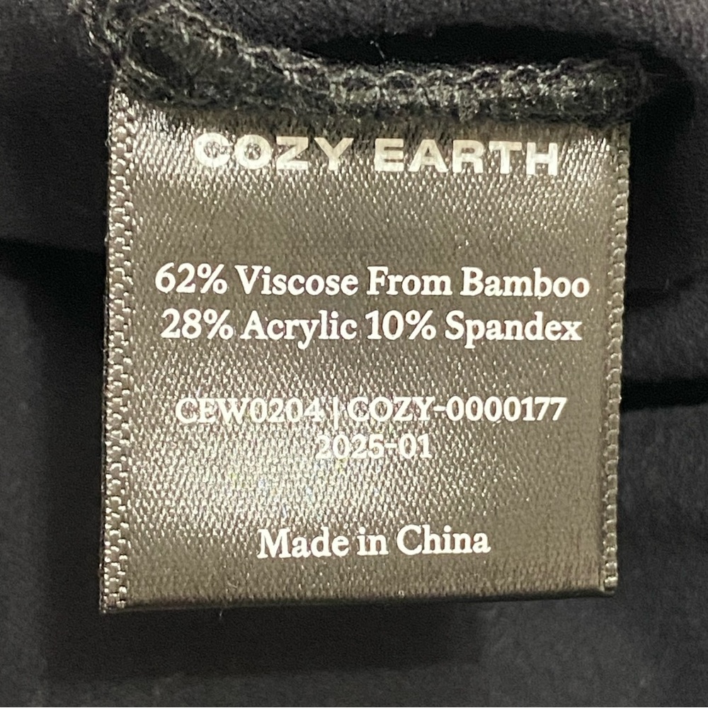 Cozy Earth Women’s Black Brushed Bamboo Mini Skirt - Picture 5 of 5